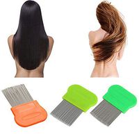 JSPOYOU Hair Lice Comb Brushes Terminator Fine Egg Dust Nit Free Removal Stainless Steel