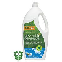 Seventh Generation 22724 Natural Dishwashing Liquid, Free & Clear, Jumbo 50 oz Bottle (Case of 6)