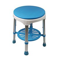 Haodan electronics Aluminum Alloy Bathroom 360° Rotating Bath Chair Old Man Anti-Skid Pregnant Women Adjustable Shower Chair