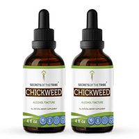 Chickweed Alcohol Liquid Extract, Organic Chickweed (Stellaria Media) Dried Above-Ground Parts Tincture Supplement (2x4 FL OZ)
