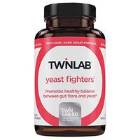 TwinLab Yeast Fighters, Dietary Supplement, 75 Capsules, Digestive System Health, Intestinal Health