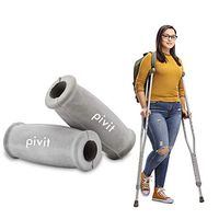 Pivit Replacement Crutch Hand Grip Pads | Open Style for Walking Arm Crutches | Universal Grip Pad Handle Covers for Hand Grips | Soft Foam Handgrip Bariatric Accessories for Adults, Kids (1 Pair)