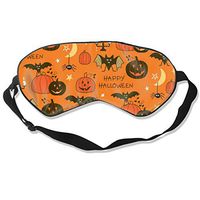NiYoung Skin-Friendly and Not Allergy Eye Masks for Kids and Men, Funny and Unique Design Decorative Sleeping Eye Mask Happy Halloween Party Patterns, Breathable and Lightweight for Deep Rest