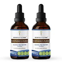 Shepherd's Purse Alcohol-Free Tincture Liquid Extract, Organic Shepherd's Purse (Capsella Bursa-Pastoris) Dried Herb (2x4 fl oz)