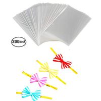 Treat Bag Cellophane Cello Long Round Eco Friendly With Rose Gold Pink Light Blue Ties For Pretzel Rods Popcorn Donut Cake Pops Ice Cream Cookies Christmas Dance Halloween Wedding Party