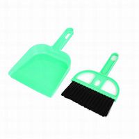 Fuxell PC Keyboard Mini Brush Dustpan Cleaning Tool 2 in 1 Set Green Black