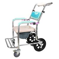 Aluminium Wheelchair, Attendant-Propelled Wheelchair Lifting Handrail and Adjustable Backrest for Elderly Handicapped and Disabled Users Toilet Chair/Bath Chair