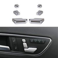 Pack of 6 Aluminum Chrome Door Seat Adjust Buttons Switch Cover Trim for Mercedes Benz W204 W212 W218 X204 X166 C E GLK GL ML Class GL450(Driver and Passenger Side)