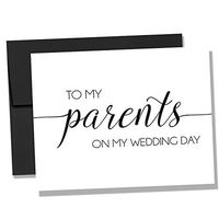 To My Parents On My Wedding Day Notecard - Wedding Day Notecard - Cards for Brides (NC112)