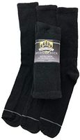 Extra Wide Medical (Diabetic) Crew Socks, 3 Pack, for Men (Size 11-16 (up to 6E Wide) Black, Made in USA