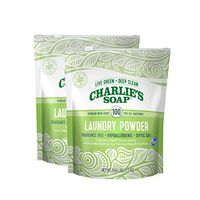 Charlie’s Soap Laundry Powder (100 Loads, 2 Pack) Hypoallergenic Deep Cleaning Washing Powder Detergent – Eco-Friendly, Safe, and Effective