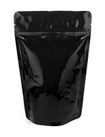 BAP 2 oz Black Stand Up Pouch, Zip and Tear Notch (1000 pcs)