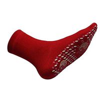 Exteren FIR Tourmaline Magnetic Socks - Self Heating Therapy Magnetic Socks Unisex (Red)