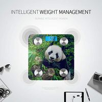 Chinese Black White Panda Bamboo Electric Scales for Weight Scales for Weight Electric Scales for Weight Tracks 8 Key Compositions Analyzer Sync with Fitness Apps 400 Lbs