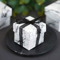 Efavormart 100 Boxes Marble Design 2 pcs Favor Boxes Bridal Shower Party Favor Gift Container