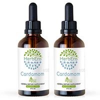 Cardamom B120 (2pcs) Alcohol-Free Herbal Extract Tincture, Super-Concentrated Organic Cardamom (Elettaria cardamomum) Dried Seed (2x4 fl oz)