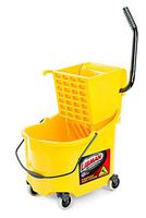 Libman Commercial 933 26 Quart Mop Bucket and Wringer, 36" Length, 16" Width, Yellow
