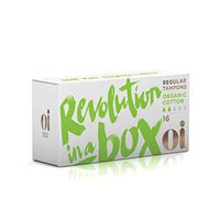 Oi Certified Organic Cotton Tampons | Box of 16 Regular Tampons | Non-Applicator