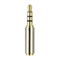 2.5mm Male to 3.5mm Female Stereo Audio Jack Adapter Cable for Headphone (Gold -Pack of 1)