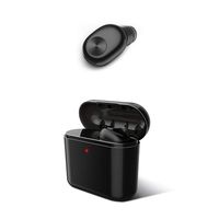Mini Bluetooth Headset,Kshion Lightweight Mini Wireless Bluetooth Earphone with Charging Storage Box (Black)