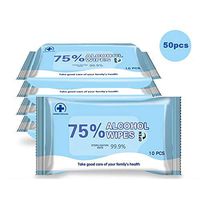 50pcs Disinfectant Alcohol Wipes,75% Alcohol Wet Wipes Pad Portable Disposable Wipes for Hand Skin Clean Cotton Wet Wipes