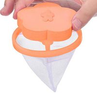 Creative Tool Washing Machine Lint Filter Bag Laundry Mesh Hair Catcher Floating Ball Pouch (Orange)