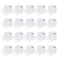 100% Made in The USA Wired TENS Electrodes, Premium Wired 2X 2 Replacement Pads for TENS Units, 20 TENS Unit Electrodes, 2mm Pin TENS Unit Pads, Discount TENS Brand