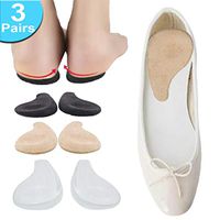 Syellowafter Orthopedic Medial Insole for Correcting O/X Type Leg, 3 Pairs Lateral Heel Wedge Silicone Insoles for Supination & Pronation Medium (W 6.5-10, M 5-8)
