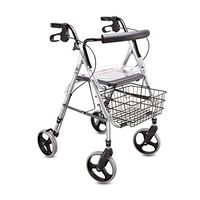 Rollator walker lightweight height adjustable up to body size 74.8 inch with a perfect seat foldable