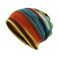 Lataw Unisex Hats Stripe Print Outdoor for Men and Women Fashion Scarf Beanie Cap Casual Outdoor Convertible Windproof Comfort Hat