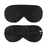 100% Natural Silk Sleep Mask 25 Momme Adjustable Strap Cooling Eye Mask Comfortable Night Sleeping Super Soft Eyeshade with Every Nap Position Ultimate Sleeping Aid Blindfold Blocks Light, Black