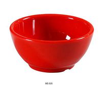 Yanco ME-505 Mexico Bowl, 14 oz Capacity,  5" Diameter, 2.5" Height, Melamine, Red Color with Black Speckled, Pack of 48