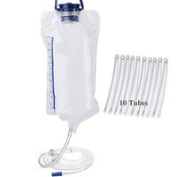 Pevor Enema Bag Reusable Kit Colon Enema Cleansing Bag Coffee and Water Colon Cleanse with 10 Replacement Clean Tubes 1200ML