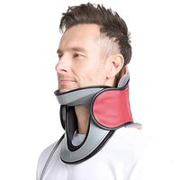Glumlly Inflatable Heating Collarin Cervical Neck Traction Device Breathable Cervicals Stretching Cervix Stretcher Neck Support,C