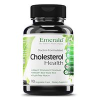 Cholesterol Health - with Flush-Free Niacin, CoQ10, Red Yeast Rice & Garlic - Support Healthy Cholesterol Levels, Heart Health, and Blood Circulation - Emerald Labs - 90 Vegetable Capsules