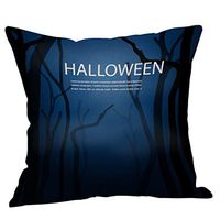 Bosji (45x 45 cm) Throw Pillowcase,Happy Halloween Pumpkin Decoration Pillow Case Holiday Home Decor Polyester Scary Printed Zipper Sofa Pillow Covers