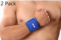 Wrist Brace Compression Wrist Strap Support for Carpal Tunnel, Arthritis, RSI, TFCC Tear, Tendonitis and Sprains for Weak and Sore Wrists by Velpeau Adjustable (Blue 2Pack)