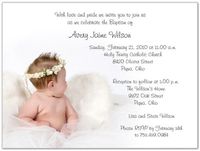 Heavenly Angel Baptism Christening Invitations - Set of 20