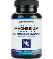 Magnesium Complex | 90 Day Supply | Fresh Magnesium Glycinate Chelated with Vitamin B6 for Rapid Absorption - Max Calm, Sleep, Muscle, Relaxation & Recovery– Veggie Capsule, 100% Daily Value*