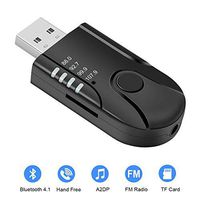 Bluetooth FM Transmitter for Car, 2.4GHz Wireless Bluetooth FM Radio Adapter, Music Player Car Kit with Hands Free Calling Support TF Card for Home Audio Music Streaming Sound System