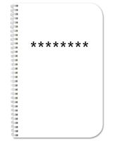 BookFactory Password Journal/Password Organizer/Password Book/Logbook/Password Keeper, 120 Pages, 3 1/2" x 5 1/4", Durable Thick Translucent Cover, Wire-O Binding (JOU-120-MCW-A-(Password))