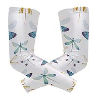 LEVEIS Watercolor Dragonflies Sports Compression Arm Sleeves for Baseball, Basketball, Football, Cycling, Golf 1 Pair 2 Sleeves