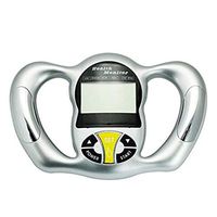 YHNUJMIK Electronic Body Fat Measuring Instrument, Body Fat Monitor Hand Held Body Mass Index with LCD Display Tester Analyzer BMI Fat Analysis (Sliver)