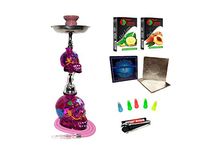Brand New Zebra Smoke: Cinco De Mayo Skull Hookah Pink Complete Starter Kit 20" Tall