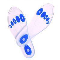 HuntGold 1 pair Silicone Relieve Heel Pain Pad Foot Care Massage Magnets Shoe Insoles(Size: M)