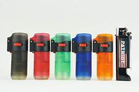 Bundle 6 Items - 5X Eagle Refillable Single Torch Lighters with Patriot Disposable Lighter