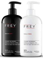 FREY Concentrated Natural Laundry Detergent – 2 Pack, 100 Concentrated Loads of Long Lasting High Efficiency Liquid Laundry Detergent (Sweet & Bold Fragrance)