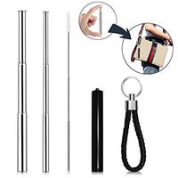 Telescopic Straw Reusable Collapsible, Environmentally Friendly Stainless Steel Metal Healthy Safety, Portable Drinking for 12oz/20oz/30oz Cups, perfect for Drinking Water, Coffe, Juice, Milkshake