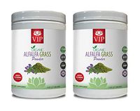 Blood Pressure Dietary Supplement - Alfalfa Organic Grass Powder - Alfalfa 8 oz - 2 Cans 16 OZ (112 Servings)
