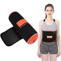 Tihebeyan Lumbar Support Back Brace Comfortable Sweat Abroption Wrap and Workout Waist Trainer Support for Reducing Pain Black with Orange Edge(M)